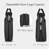 Voova Laptop Bag Case 15 15.6 16 Inch, Computer Sleeve Messenger Bag with Shoulder Strap Expandable Waterproof Business Briefcase for Men Women to Work Travel School, Fit 14-16 Inch Laptop, Black