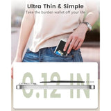 MagSafe Compatible Leather Wallet Card Holder for iPhone 15/14/13/12 - Black