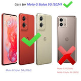 For Moto G Stylus 5G 2024 Case: Cute Flowers Floral Design For Girls Women Slim Soft Tpu Bumper Shockproof Silicone Cell Phone Cover For Motorola Stylus 6.7 (Mint Green/Magnolia)