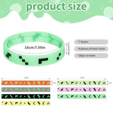 Pixel Party Favors, 28Pcs Pixel Silicone Bracelets Glow In The Dark Pixel Wristband For Pixel Theme Kids Birthday Party Decorations Supplies