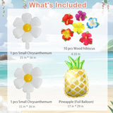 Tropical Balloon Garland Kit with Rose Gold & Blush Balloons, Palm Leaves for Party Decor