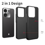 Blu View 5 Case with Tempered Glass Screen Protector Dual Layer Black