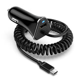 Usb C Fast Samsung Car Charger With 3Ft Type C Coiled Cable For Samsung Galaxy A56 A36 A16 S25 A55 A15 A35 A54 S24 Fe S23 Ultra A14 A13, 3.4A Android Car Phone Charger Adapter For Iphone 16 15 Pro Max