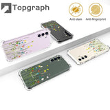 Compatible With Samsung Galaxy S23 Case Cute Clear For Women Girls, Designer Transparent Phone Cover Design (Flower Bouquet Wild)