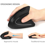 Vertical Mouse Ergonimic Wireless 2.4Ghz, Adjustable Dpi 800/1600 For Desktop Computer And Laptop