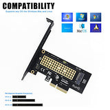 M.2 Nvme Ssd To Pcie 3.0/4.0 X4 Adapter With Aluminum Heatsink Solution Supports 2280, 2260, 2242, 2230 Solid State Drives