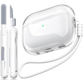 Airpods Pro 2Nd/1St Generation Case Cover, Compatible With Airpods Pro Case 2Nd Gen Usb C Charging Port, Clear Soft Transparent Military Grade Shockproof Case, Clear White