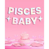 Pisces Baby Birthday Party Iridescent Foil Banner - 5 Ft. | Zodiac Pisces, Horoscope, Astrology Bday Party Decorations Gift