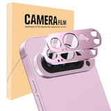 2 Pack For Google Pixel 9 Pro Xl Camera Lens Protector,Premium Metal Tempered Glass Camera Cover,Anti-Scratch High Definition Camera Screen Protector For Pixel 9 Pro Xl (Pink)