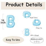 Macaron Blue Bride Balloons Wedding Bachelorette Balloons Letter Balloon Bridal Shower Decorations For Bride Party Decoration Wedding Party Decorations Engagement Balloon Sets-5 Pcs