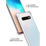 Clear Case For Samsung Galaxy S10+ / S10 Plus, Airbag Corners Shockproof Bumper Protective Phone Cover, Hybrid Design Hard Pc Back With Flexible Tpu Frame