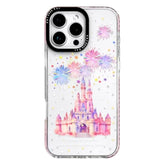 For Iphone 16 Case, Magical Castle Pattern With Fireworks, Military-Grade Drop Protection, Cute Soft Slim Tpu Protective Cover With Camera Lens Protection For Women & Girls