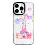 For Iphone 16 Case, Magical Castle Pattern With Fireworks, Military-Grade Drop Protection, Cute Soft Slim Tpu Protective Cover With Camera Lens Protection For Women & Girls