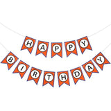 Anime Theme Dragon Happy Birthday Bunting Banner Pre-String With Black Letters Birthday Decoration Banner For Anime Party Supplies