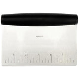 Multi-Purpose Stainless Steel Scraper/Chopper With Contoured Grip, 6", Black, Silver