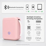 Portable Label Maker Machine With 180Pcs Tape - 300Dpi Thermal Bluetooth Printer For Home, Office, School Organization & Sticker Making, P11 New Version(Pink)