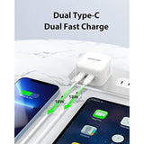 Dual Port Usb C Foldable Gan Charger 35W Pd3.0 Fast Charger For Ipad/Ipad Pro/Iphone 16 Pro Max/16 Pro/15/14/13/Samsung Galaxy S24/S23/E-Book/Switch/Apple Watch/Airpods