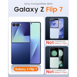 For Samsung Galaxy Z Flip 7 Case Wallet Rfid Card Holder&Hinge Protection&Hd Screen Protector, Full Body Shockproof Cover For Galaxy Z Flip 7(Coral Red)