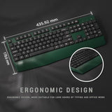 Ergonomic Keyboard And Mouse Combo With Wrist Rest, Bk Chipset, Full-Size Colorful Office Keyboard And Mouse, Power Button, Usb Receiver For Pc Laptop(Dark-Green Black)