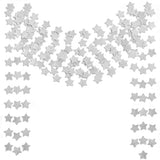 6-Pack Silver Star Glitter Garland – 50ft Party Decor for Christmas, Wedding & More