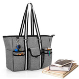 Teacher Bags And Totes For Women, Large Work Utility Bag With Laptop Sleeve For Office, Gray (Bag Only, Patented Design)