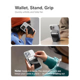 Magnetic Wallet Stand with Angle Adjustment for iPhone 15/14/13/12 - Jet Black
