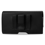 Plus Size Black Leather Wallet Pouch Clip ( Plus Size Compatible With The Apple Iphone 8 Plus / 7 Plus / 6S Plus With A Heavy Duty Hybrid Case On ) And Zoomazig Stylus