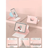 Keyboard Case For Ipad 10Th Gen 10.9 ''?I-Pad 10 Clear Back Cover With Mouse 360° Rotating Stand Magnetic Detachable Bluetooth Keyboard Folio Case With Pen Holder (Black?Round Key ?)