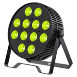 Led Stage Lights,12X18W Dj Par Light,Rgb+Lime+Amber+Uv 6-In-1 Wash/Strobe Effect Stage Lighting, Dmx512/Sound Activated Uplighting Light For Dj,Parties,Concerts,Bars,1 Pack