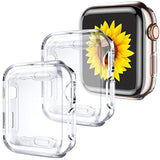 3 Pack Compatible with Apple Watch 38mm Case, Soft HD Screen Protector with TPU Bumper Protective Cover for iWatch Series 3/2/1 38mm (3 Clear)