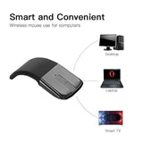 Foldable Arc Cordless Mouse, Silent Travel Mouse Rechargeable With Touch Control, Usb Optical Computer For Pc Laptop, Plug And Play