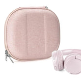 Geekria NOVA On-Ear Headphones Case Compatible with JBL Tune 510BT, 660NC, 560BT, 500BT, Jr 310BT Case, Replacement Hard Shell Travel Bag with Cable Storage (Pink)