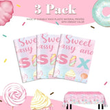Donut 6Th Birthday Tablecloth, 3-Pack 108X54 Inch Plastic Table Covers With Sweet Sassy And Six Design, Perfect For Birthday Parties And Celebrations
