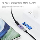 3 Pack Usb C Coupler 240W Usb C To Usb C Connector Female To Female Adapter 40Gbps Type C Extender Adapter Video Display For Tv Pc Laptop Tablet Phone And More Usb-C Devices