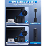 Hdmi Extension Cable 2 Pack Support 4K & 3D 1080P High Speed Hdmi Male To Fema