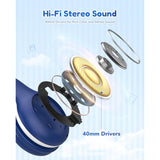 Kids Bluetooth Headphones, K2 Kids Headphones With Volume Limited, 40H Playtim