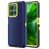 For Moto G Power 2025 Case Heavy Duty Drop Protection Port Cover Dual Layer Screenless Dust Resistant Rugged Matte Minimalist Cell Phone Case For Motorola G Power 2025 Model Men Women Blue