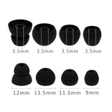 Eartips Compatible With In-Ear Earbuds, Earbud Tips Soft Silicone Earbuds Replacement Tips Fit For In-Ear Headphones(Inner Hole From 3.8Mm -4.2Mm) 16 Pairs S/M/L/D, Black