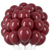 66 Pack 12 Inch Burgundy Maroon Latex Balloons for Fall Party Birthday Wedding Decor