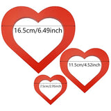 Red Wooden Heart Centerpiece Red Heart Shape Sign For Romantic Valenti