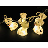 4.9 Ft / 1.5 M 10 Lights Battery Powered Cute Animal Spotty Dog Shape Led String Lights For Indoor/Outdoor Halloween Chr