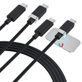 Staycable 2Pack 3.3Ft Usb C To Usb C Cable, Magnetic Holder For Anti-Drop Cord Management, 60W Fast Charging And Data Sync, Braided Type C Charger Cable For Iphone 15/16, Laptop, Desk, Car