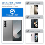 For Galaxy-Z-Fold-6 Case, Z Fold 6 Case With Built-In Privacy Screen Protector & Hinge Protection, Support Wireless Charging Slim Pu Leather Case For Samsung Galaxy Z Fold 6 5G - Carbon Fiber