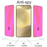 2 Pack Anti-Blue Privacy Screen Protector For Samsung Galaxy S24 / S25 Anti-Spy Tempered Glass Film Gradient Colorful Support Finger Unlock 6.2 Inch