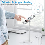 Cell Phone Stand, Omoton Angle Height Adjustable Aluminum Phone Holder For Desk, For 16 Pro Max Plus, Tablets(4-11''), Silver