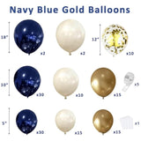 Navy Blue & Gold Balloon Arch Kit: Party Decorations