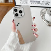 Mirror Case For Iphone 15 Pro Max, Mirror For Girls Women Makeup, Cute Glossy Hard Back+Clear Soft Tpu Bumper Slim Fit Anti-Drop Shockproof Protective Case For Iphone 15 Pro Max