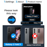 For Samsung Galaxy Z Fold 3 Case With Card Holder & Hinge Protection & Kickstand & Slide Camera Cover & Built-In Screen Protector, Rugged Phone Case For Galaxy Z Fold 3 (Black)