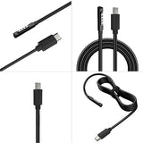 Charger Surface Connect to USB C Charging Cable for Surface Pro 1 2RT Computer Magnetic Connector Power Supply Cable Wire