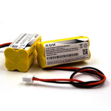 (2-Pack) 4.8V 350Mah Aaa Ni-Cd Battery Replacement For 48H465 Lumapro 6Cgl4 6Cgl3 Exit Sign Unitech C14 Elsc-17923 2472948 Emergency Light